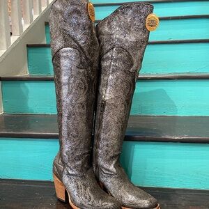Corral Metallic Black and Gray Tall Boots